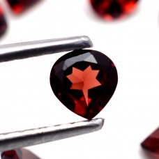 Red garnet 7x7mm heart shape cut 1.52 cts